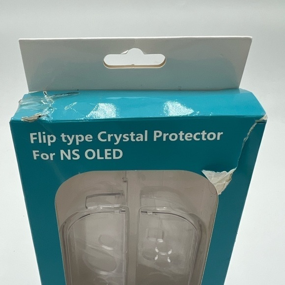 NINTENDO SWITCH OLED CLEAR COVER FLIP TYPE CRYSTAL PROTECTOR - Picture 6 of 8